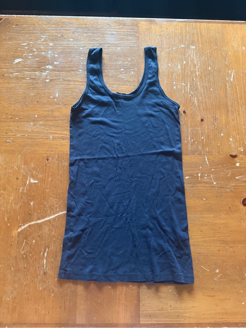 Theory Navy Ribbed Tank Top - Women's Sleeveless Layering Tee